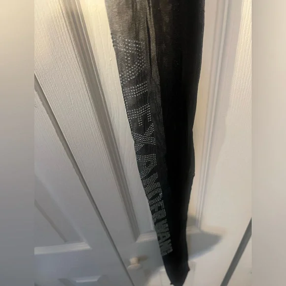Alexander Wang Black and Silver Rhinestone Stockings - Picture 2 of 3